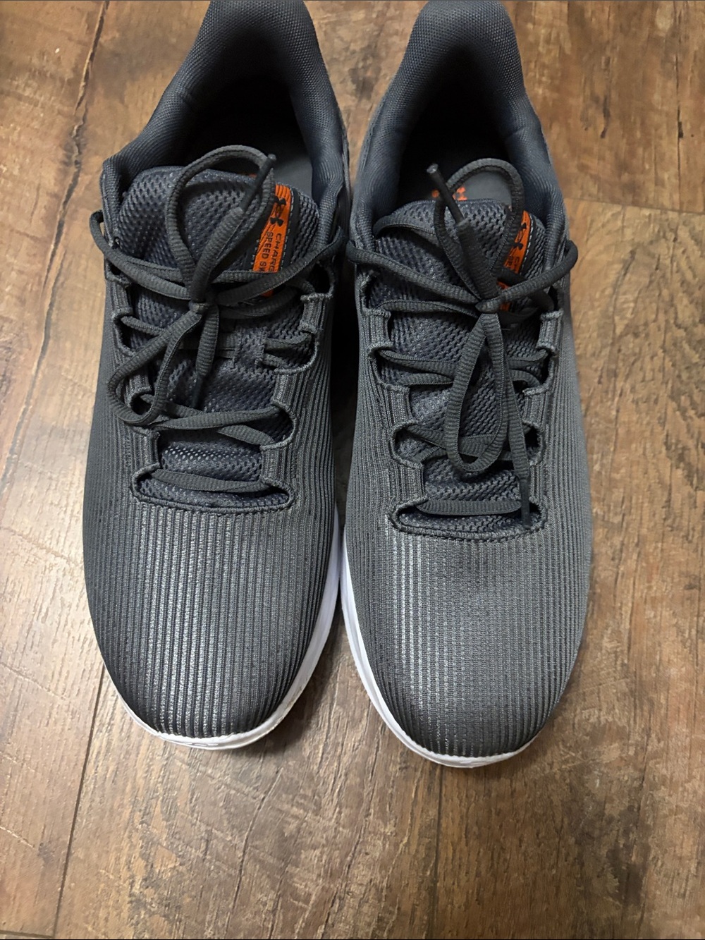 Under Armour Men's Dark Gray Athletic Sneakers with White Soles